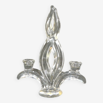 Candelabra Cristal Le Chatel Fleur de Lys/vintage/France Vanne