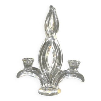 Candelabra Cristal Le Chatel Fleur de Lys/vintage/France Vanne