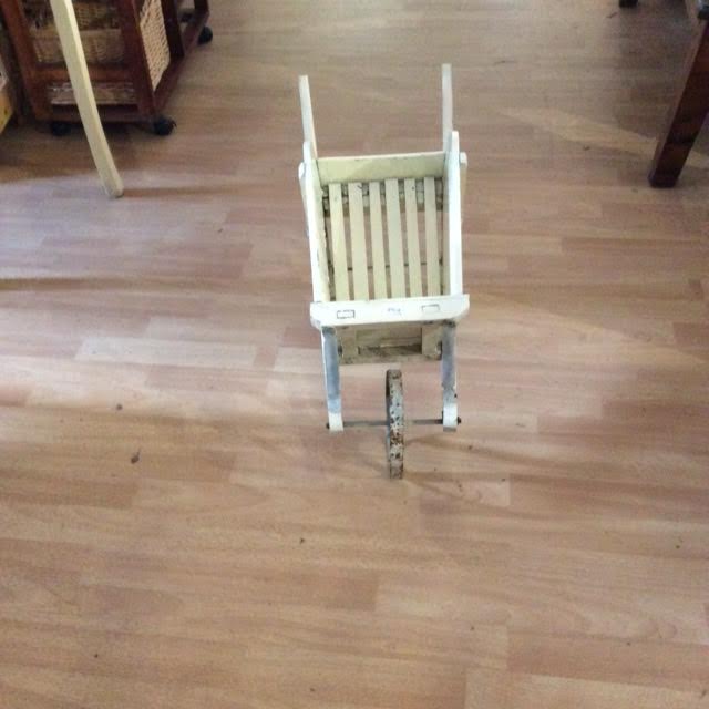 Old wooden wheelbarrow