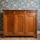 Grand Parisian buffet with 3 doors – solid oak – An elegant and sturdy rarity