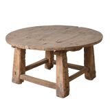 Xianping - Antique round coffee table in solid elm no. 3