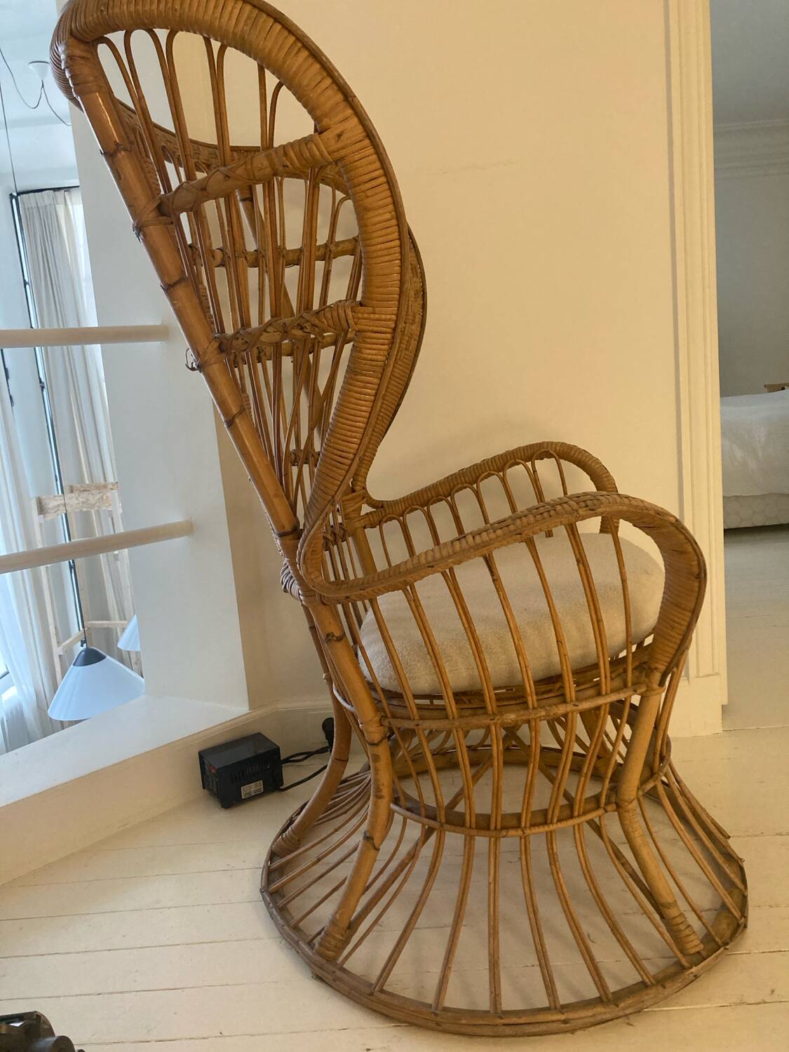 Chaise paon en osier Gio Ponti