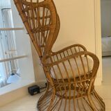 Chaise paon en osier Gio Ponti