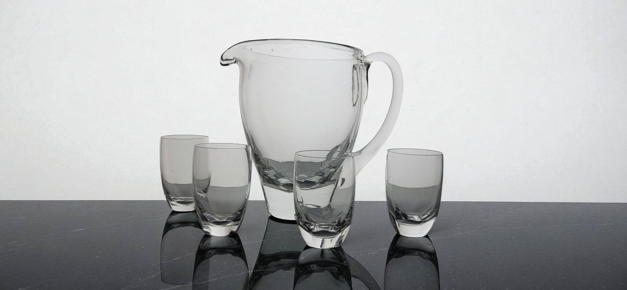 4 verres cristal Lalique modèle Highlands