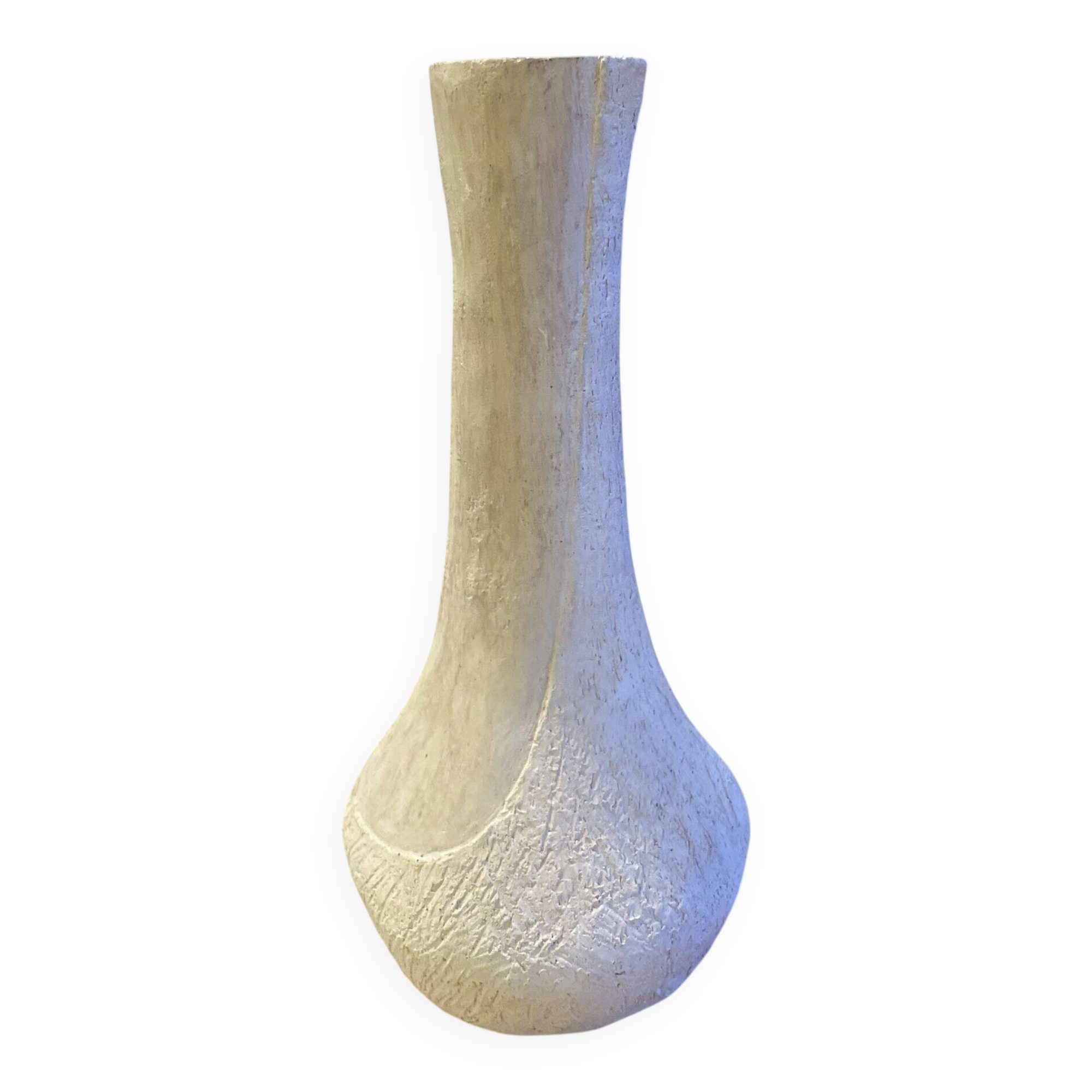 Powder pink brutalist vase