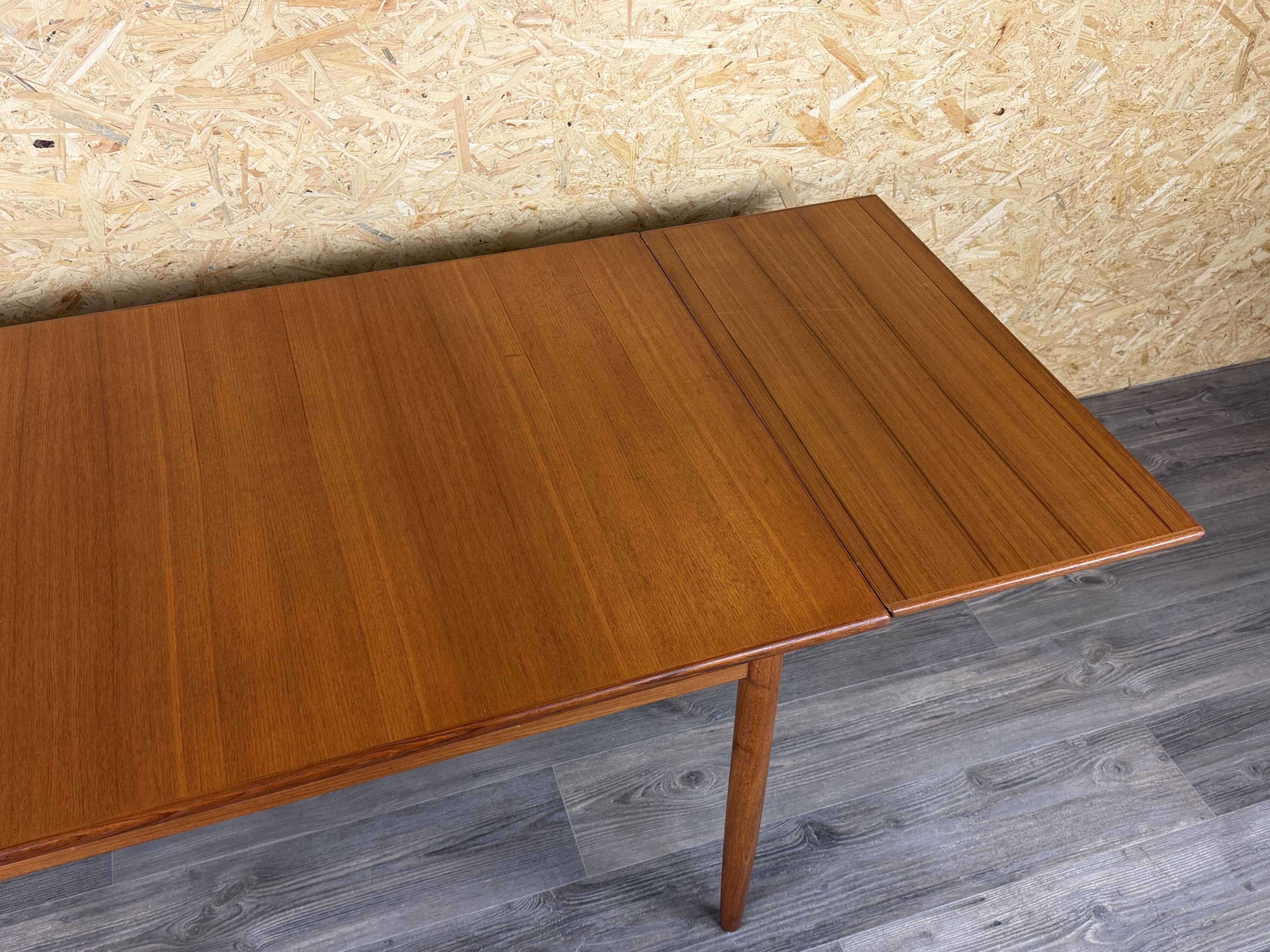 1960s 1970s Teak Dining Table Danish Modern Design Denmark
