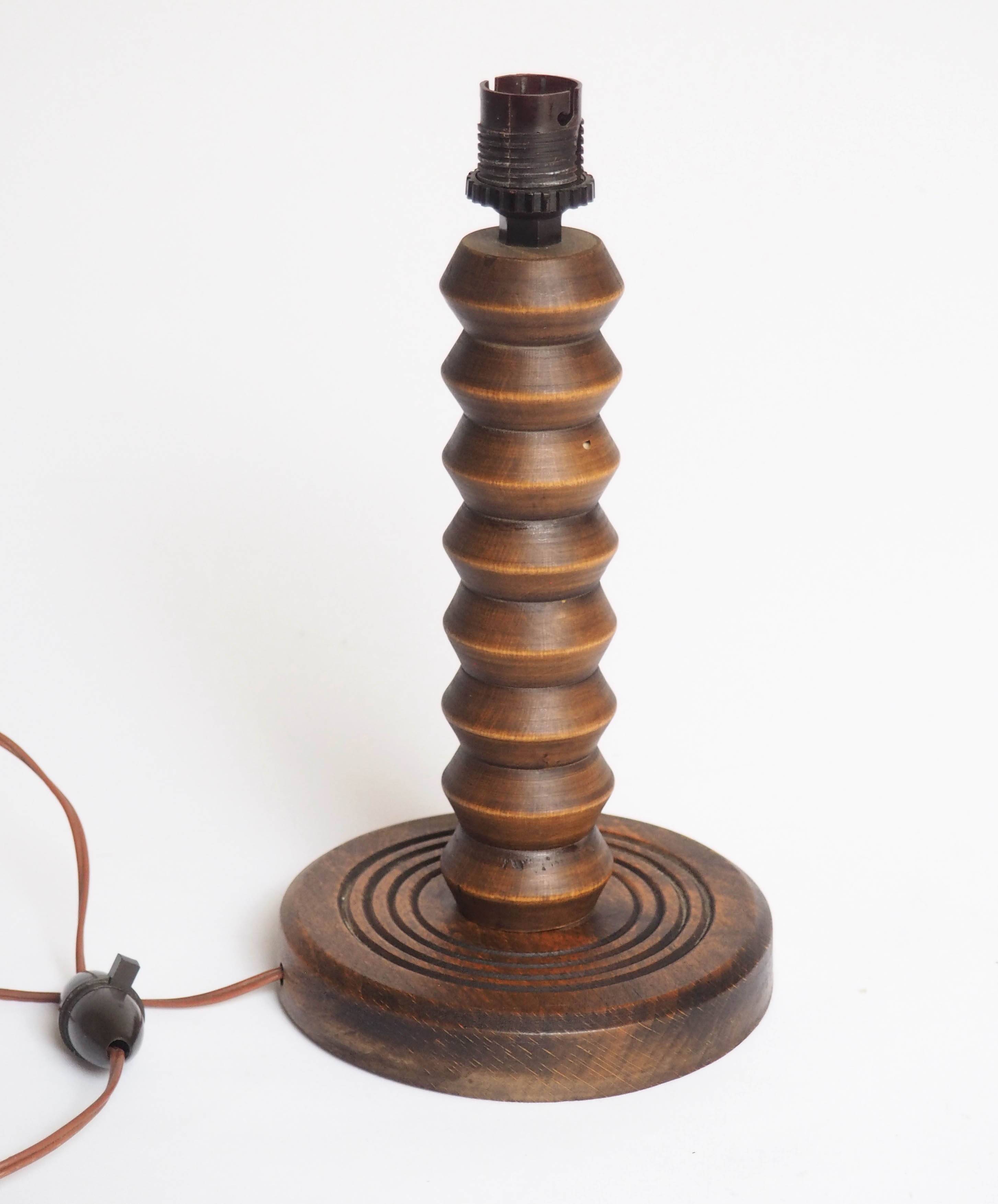 Dudouyt style wooden lamp base