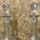 Pair of decanters nineteenth crystal grave, baccarat quality, Saint Louis, chic decoration