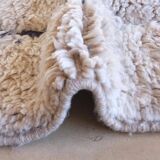 Small Beige Beni Ourain Rug - 130 x 94 cm