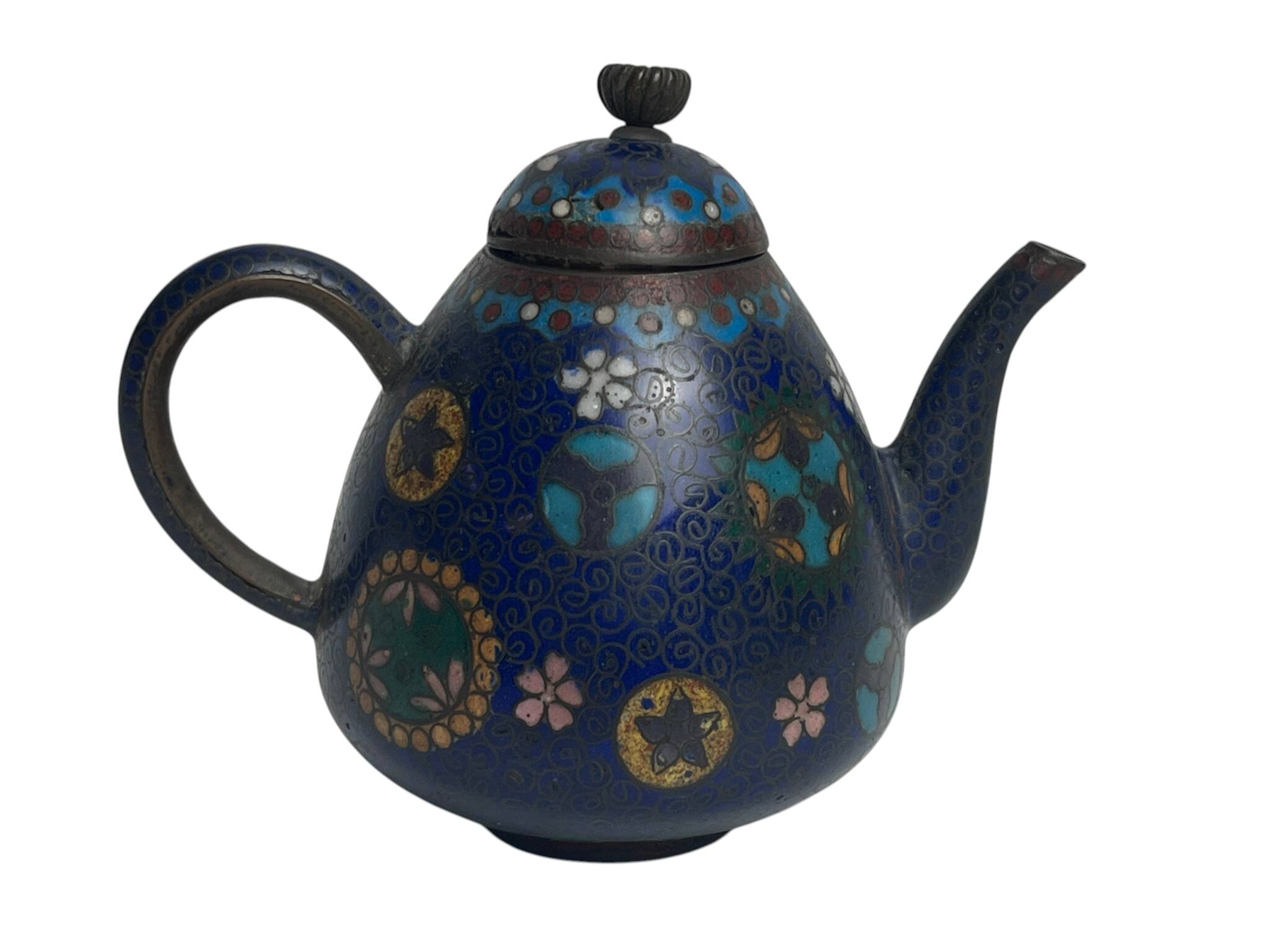 Chine petite verseuse bronze cloisonné début XXème