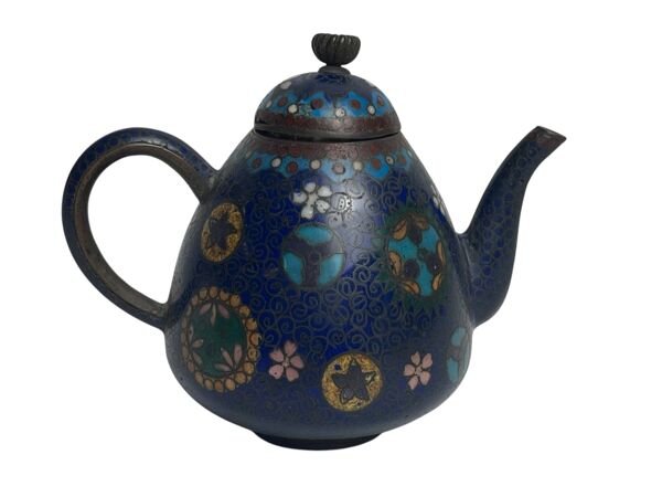 Chine petite verseuse bronze cloisonné début XXème