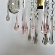 Crystal chandelier "water drop" in Murano glass, Italy