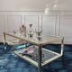 Vintage gold and silver coffee table