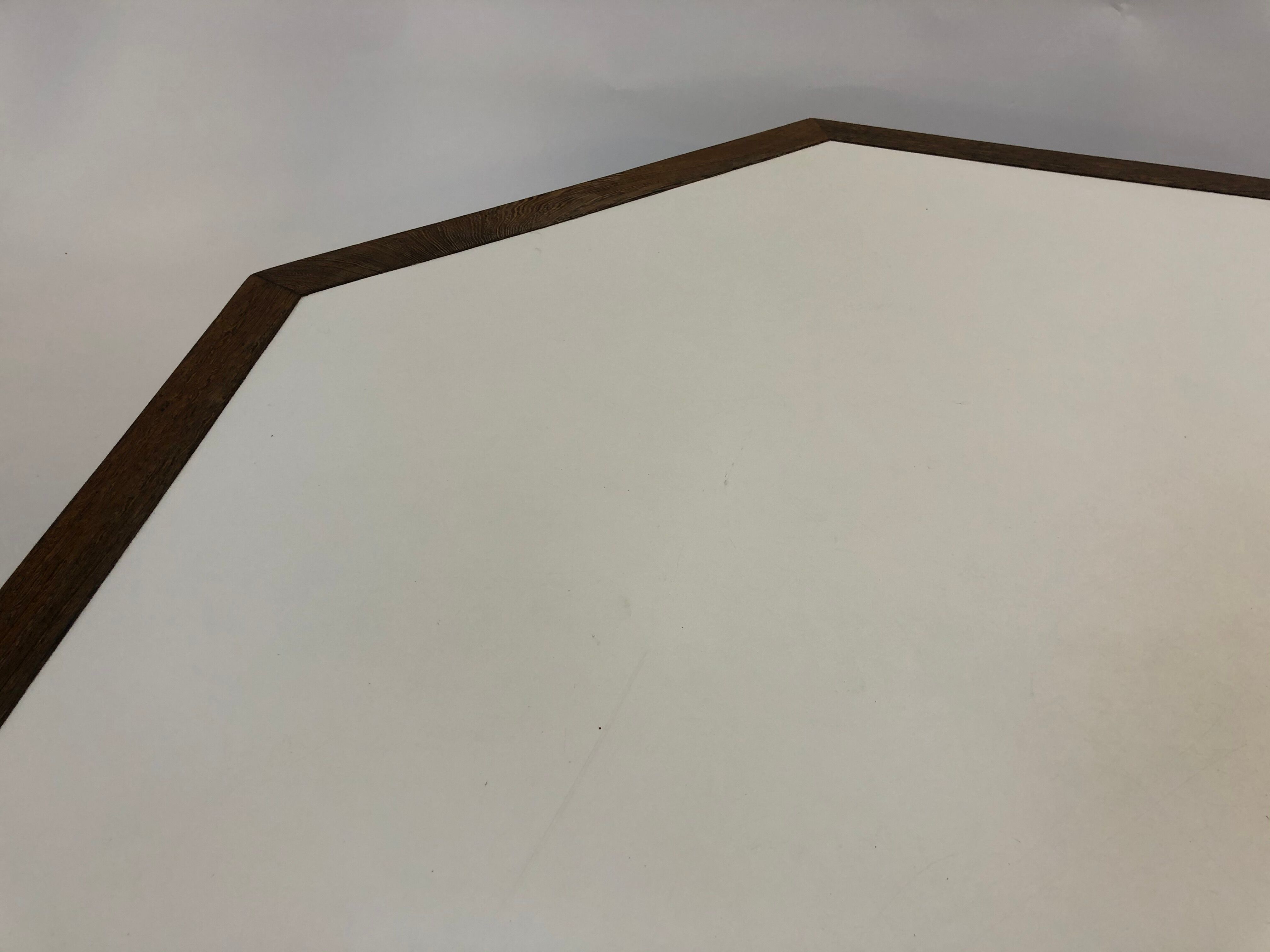 Vintage coffee table wenge hexagon 1960