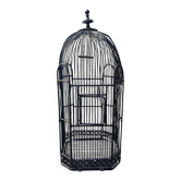 Ancienne cage à oiseaux en métal noir début XXème