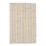 5x8 Cream & Beige Vintage Kilim Rug, 151x230Cm