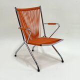 "Scoubidou" Orange Vintage 60's Folding Child's Armchair Chair