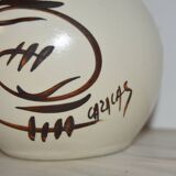 Ceramic pitcher signed Cazalas