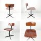 Mid Century Chaise d'école Chaise enfant Bois Métal Vintage Rétro Chambre d'enfants Boussole Pied Sk