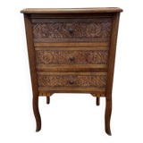 Commode chiffonnier en bois sculpté