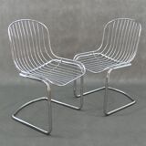 Chaises en fil de fer, années 1980