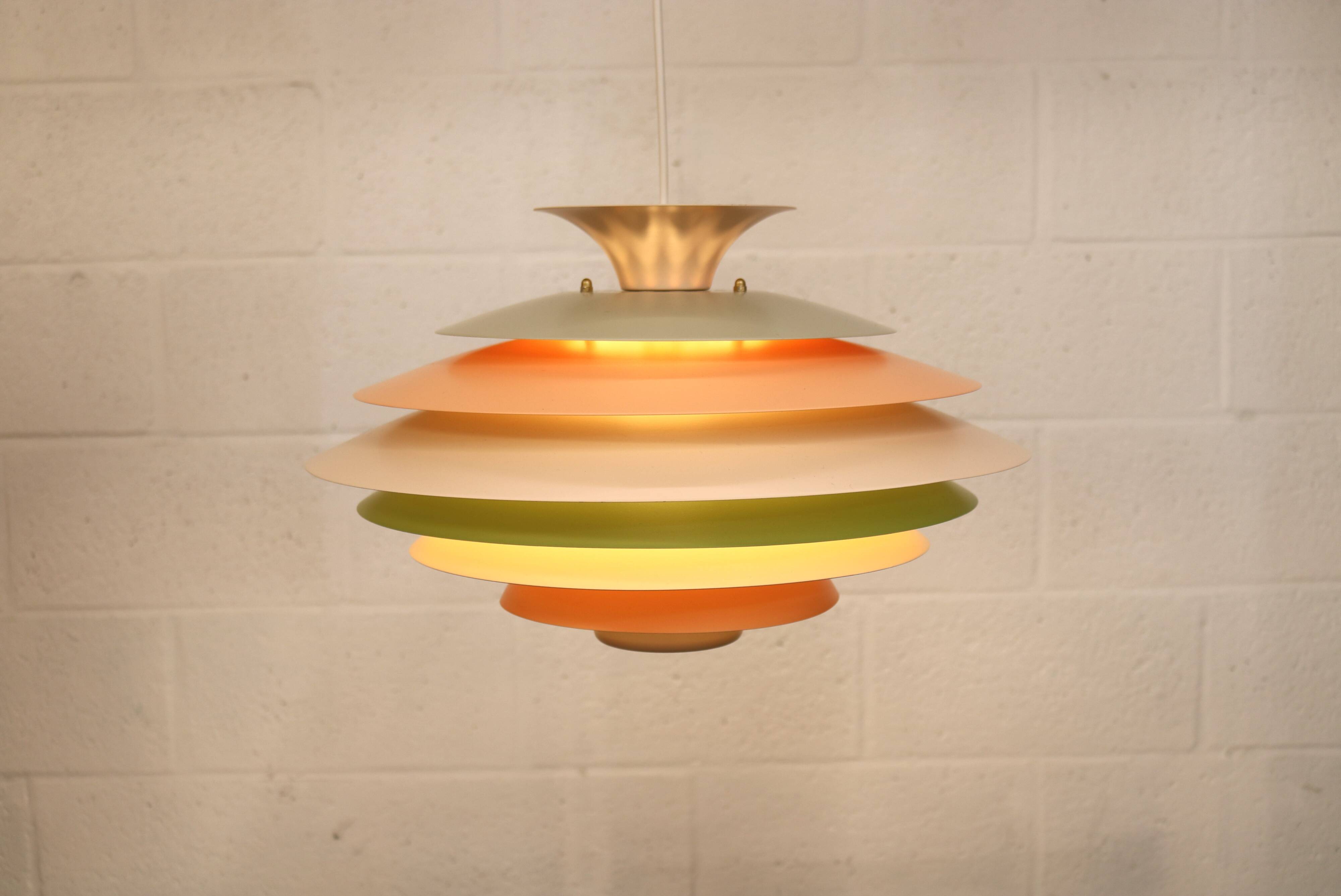 XL Colourful Pendant Lamp: Danish Mid-Century Modern by Formlight Design -