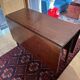 Vintage drop-leaf mahogany table; ideal for decorators.