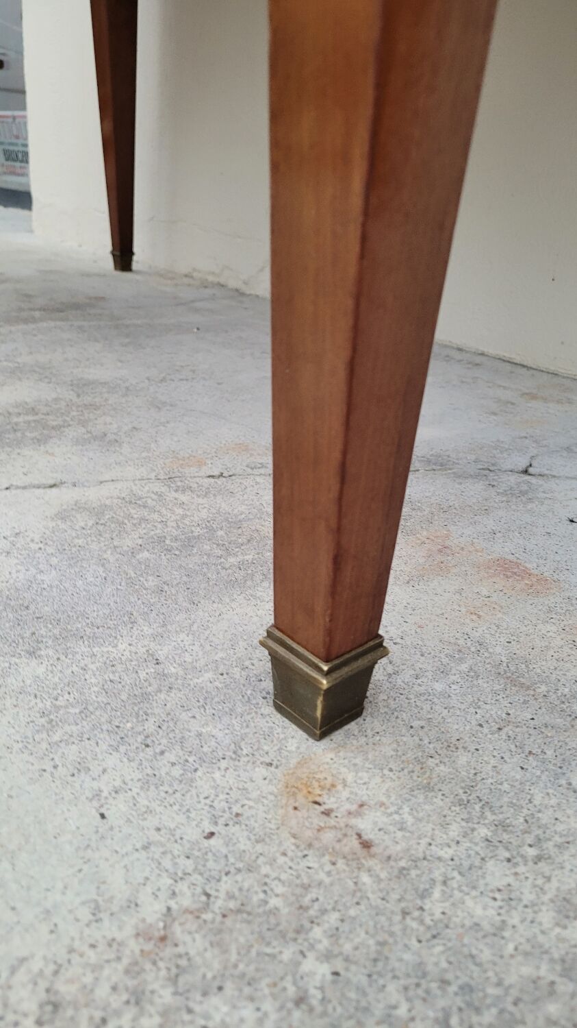 Louis XVI style flat desk in 19th century mahogany