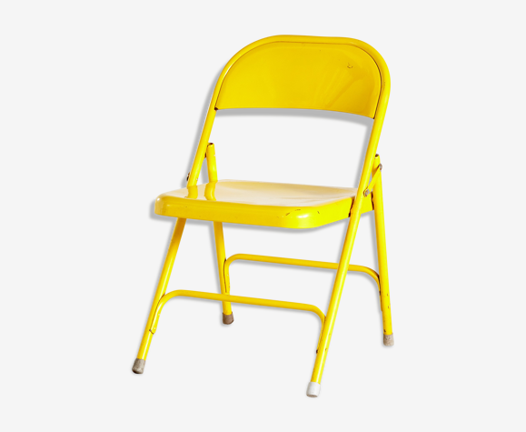 Chaise pliable jaune