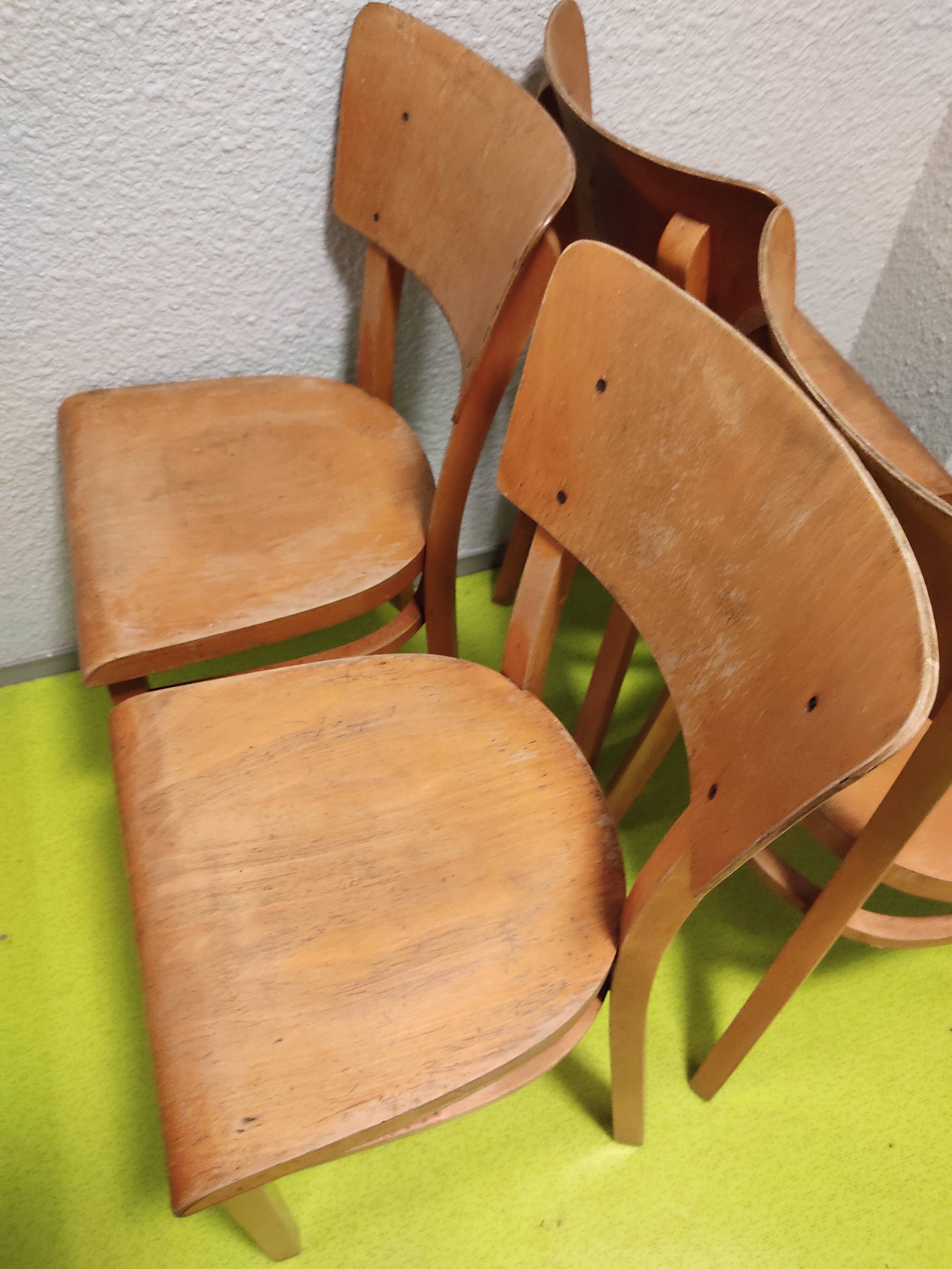 4 bistro chairs 50s Thonet