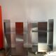Pair of brushed aluminum bedsides