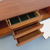 Vintage Scandinavian style sled foot sideboard in teak from the 60s