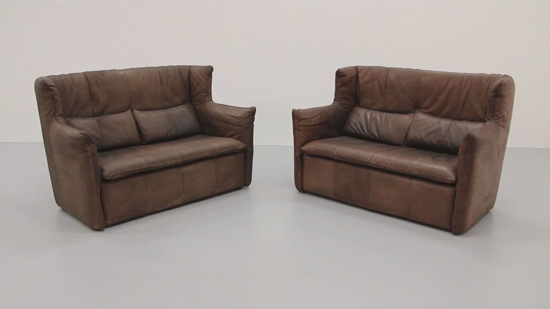 Patinated leather sofa by Gerard van den Berg for Montis, Netherlands, 1970s