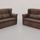 Patinated leather sofa by Gerard van den Berg for Montis, Netherlands, 1970s