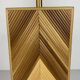 Midcentury pencil reed rattan bamboo and brass table lamp, 1970s