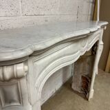 Louis XV style marble fireplace