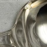Set of 12 silver metal table spoons from christofle model "spatours"