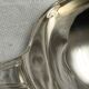 Set of 12 silver metal table spoons from christofle model "spatours"