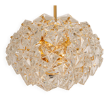 Chandelier, Brass and Crystal Glass by Kinkeldey, Germany, 1970s