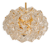 Chandelier, Brass and Crystal Glass by Kinkeldey, Germany, 1970s