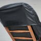 1950s, vintage adjustable armchair, black leather, ash wood.