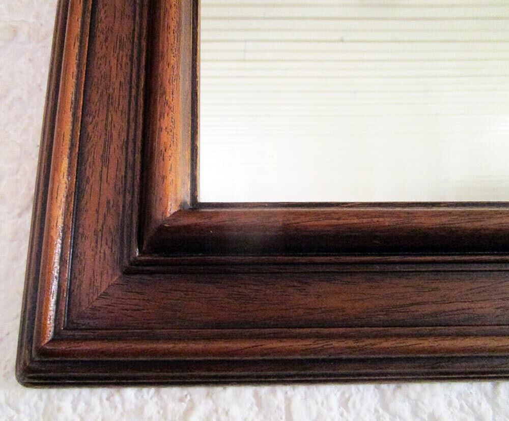 Ancient solid oak mirror