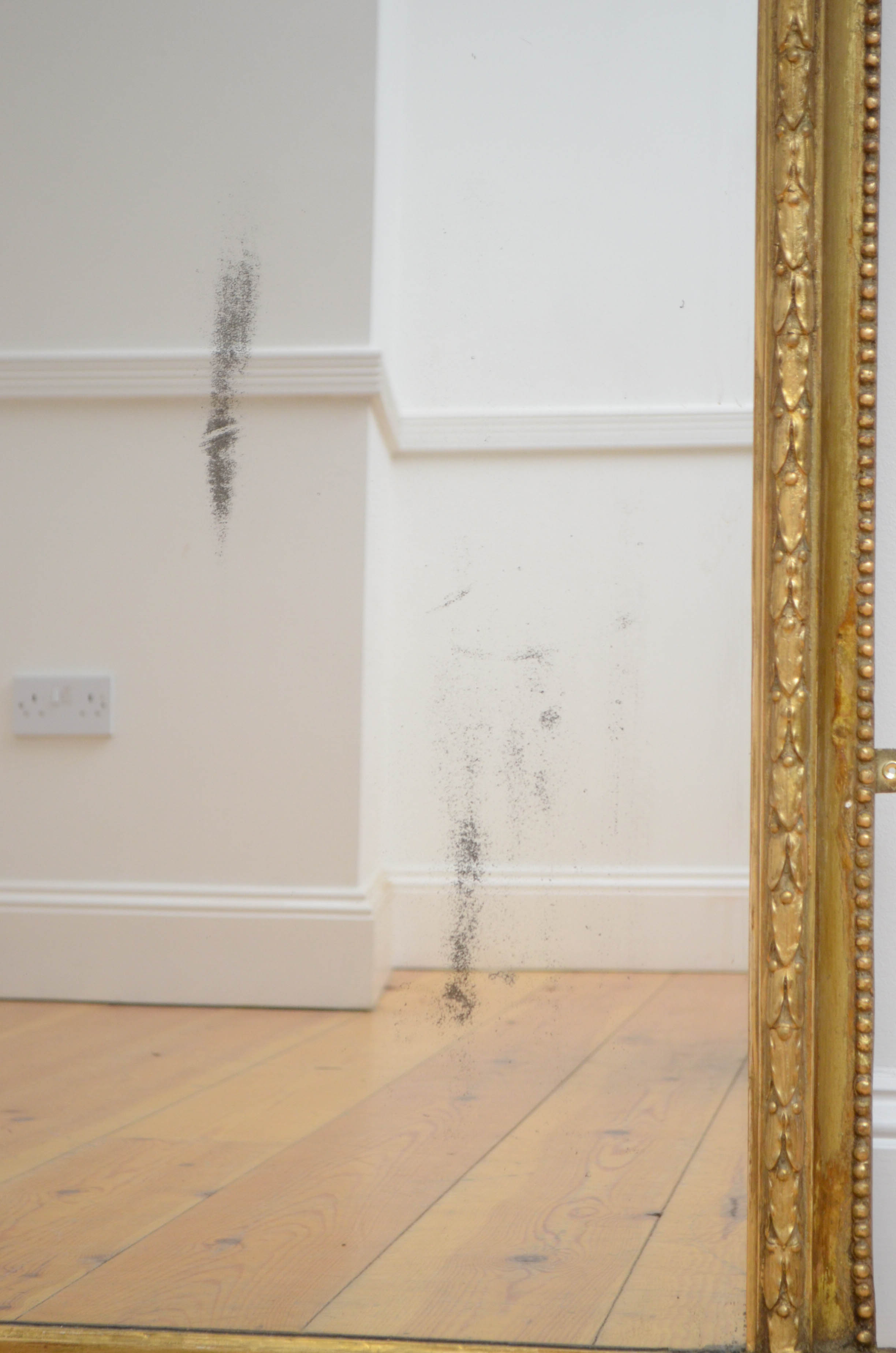 English victorian giltwood wall mirror - 174x138cm