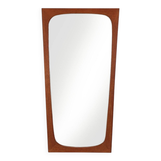 Miroir danois minimaliste en teck, années 1960