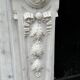 Louis XVI Style Fireplace in White Carrara Marble Circa 1880