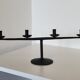Brutalist candlestick candlestick with 4 metal branches