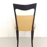 Set of Six Beige Skai Dining Chairs Ascr. to Melchiorre Bega, Italy