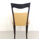Ensemble de six chaises de salle à manger en skaï beige, origine : Melchiorre Bega, Italie