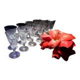 Set of 11 baccarat red wine glasses carcassonne model