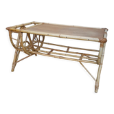 Vintage rattan coffee table